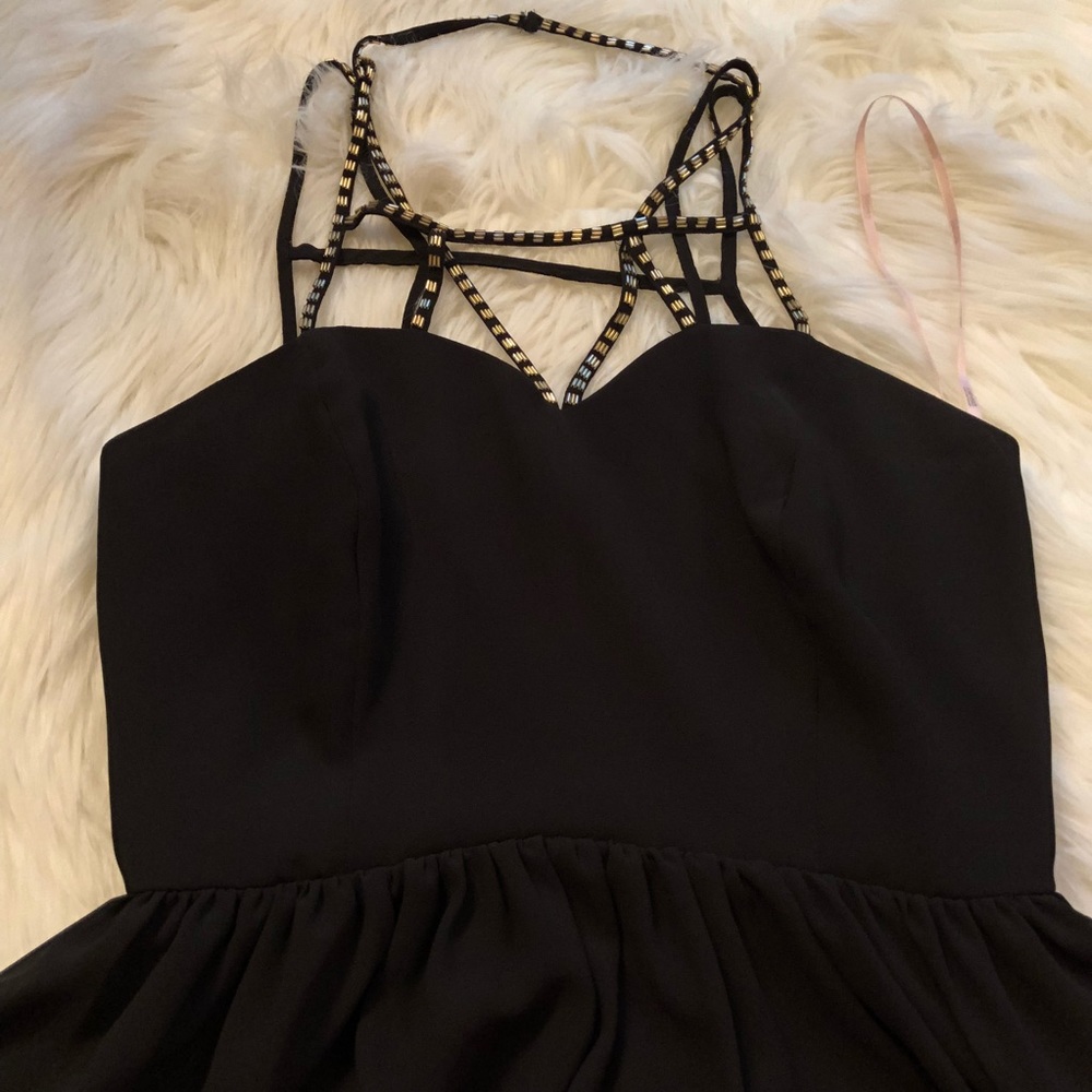Black and gold beaded dress size XS forever 21 - Picture 6 of 8